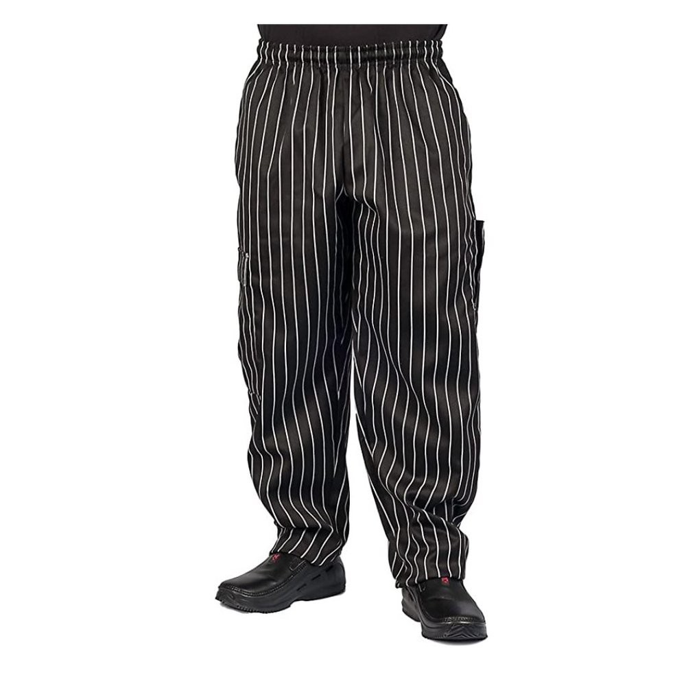 Chalk Stripe Cargo Style Chef Pant, S